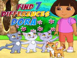 Game Dora: Tìm điểm khác – Find 7 Differences Dora